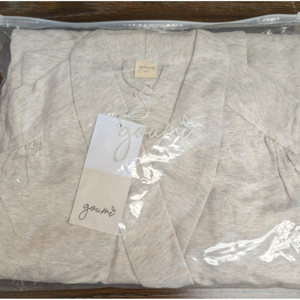 Goumi Womens XS/S Storm Gray Knit Robe Loungewear with Tags MSRP $65